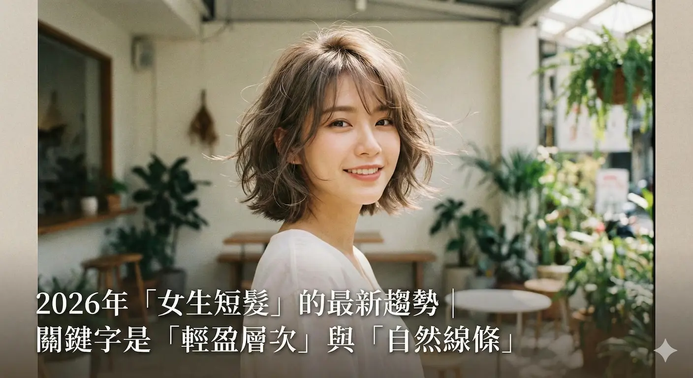 2026年「女生短髮」的最新趨勢｜關鍵字是「輕盈層次」與「自然線條」