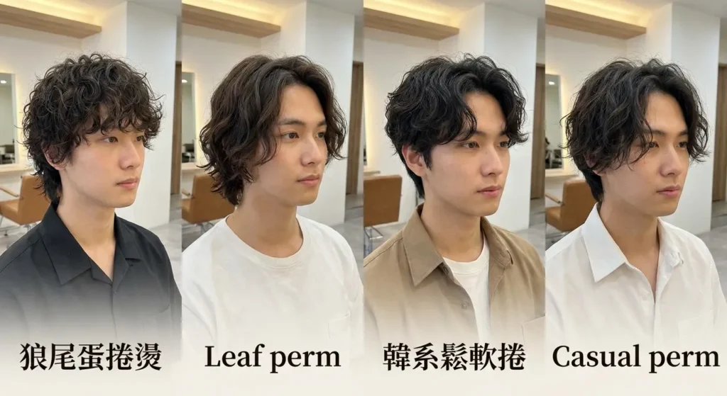 男性のパーマ