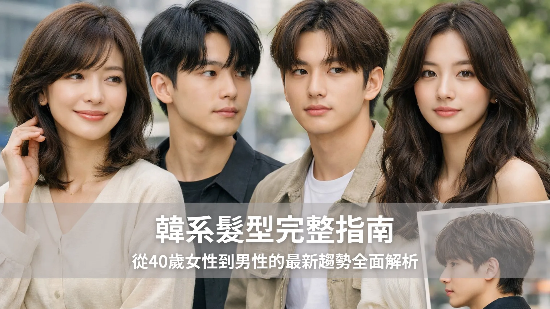 韓系髮型完整指南｜從40歲女性到男性的最新趨勢全面解析